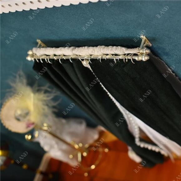 Miniature Dollhouse Curtain Rods 112 Scale White Metal Window Decor Accessories - Picture 2 of 7